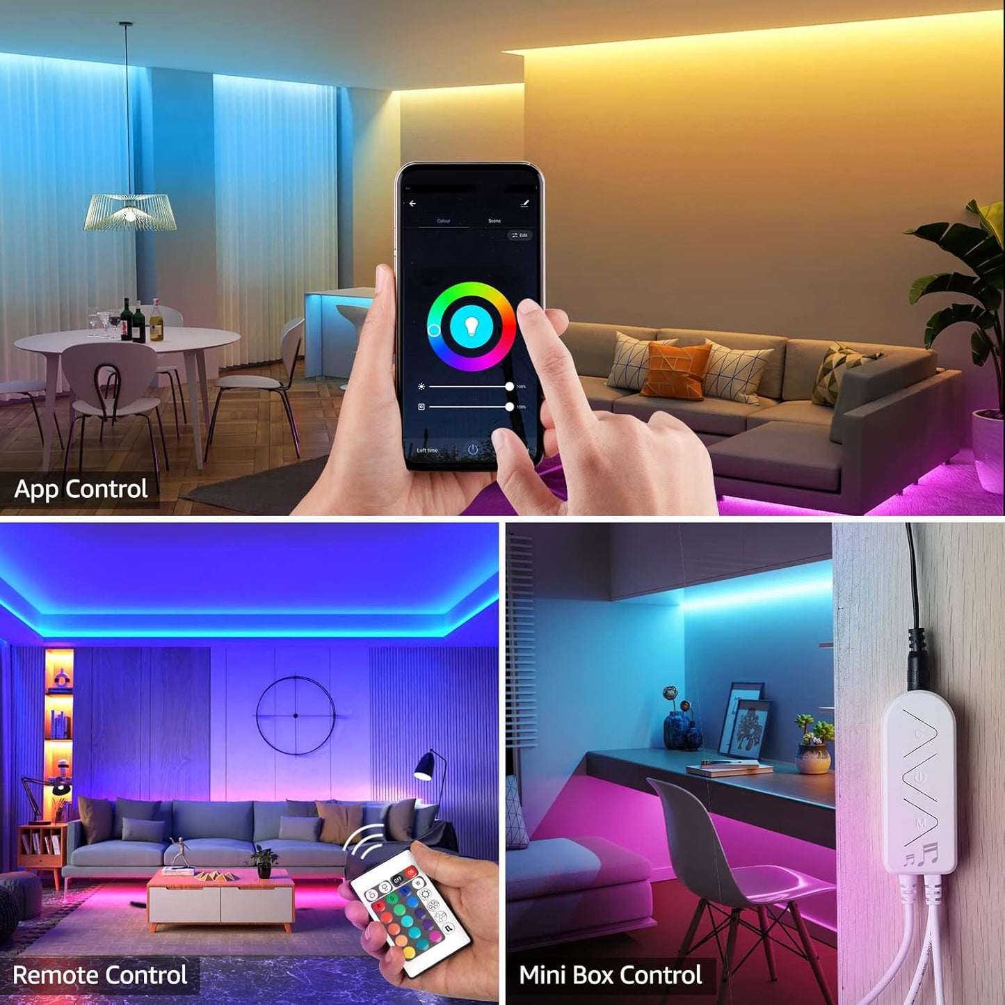 Lepro Smart LED Strip Lights 16.4ft Music Sync Color Changing