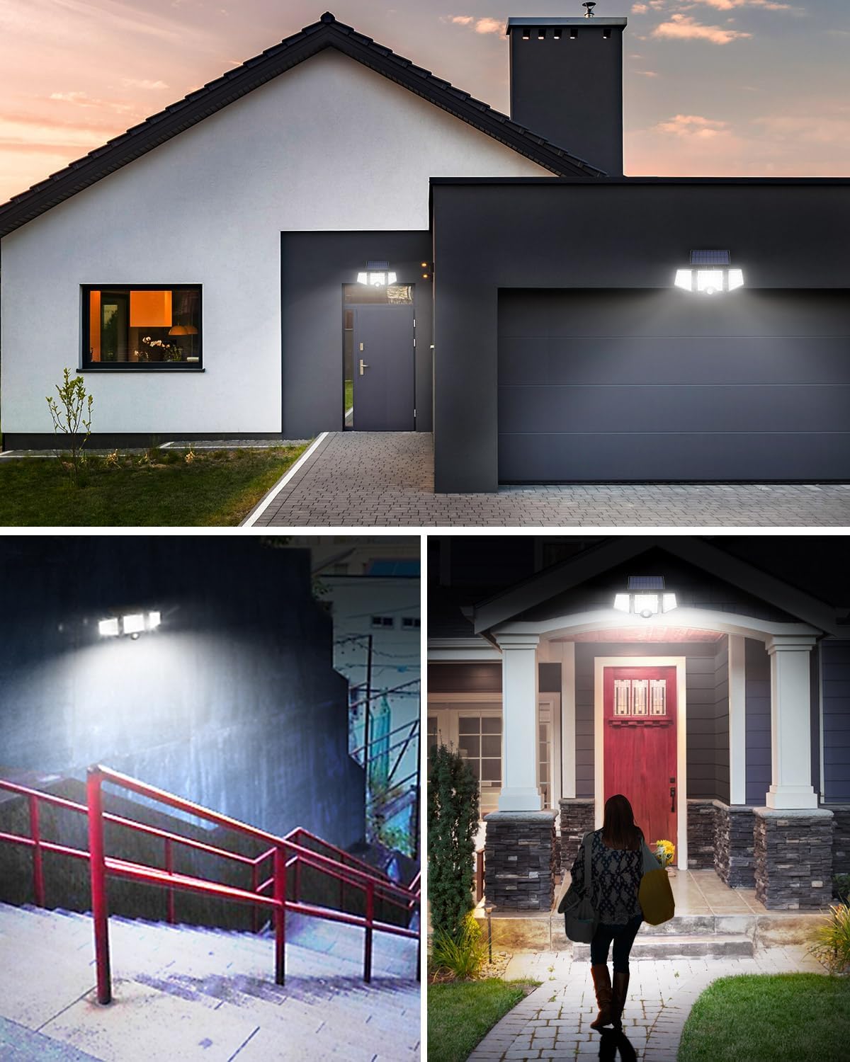 LE Solar Motion Sensor Flood Lights Outdoor - 1000LM