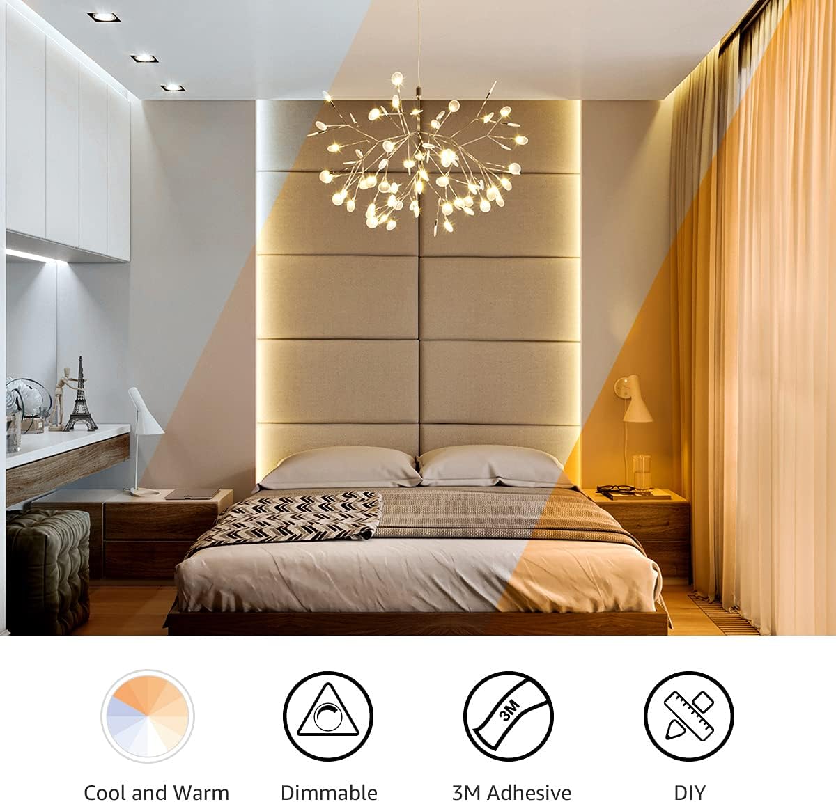 Lepro Tunable White LED Strip Lights (16.4ft, Dimmable)