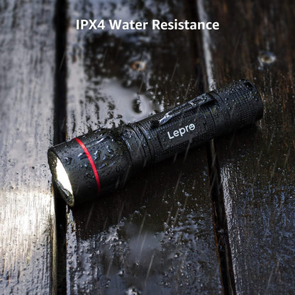 Lepro Dual-Fuel Tactical LED Flashlights 2 Pack, 300 Lumens Zoomable Torch with Clip