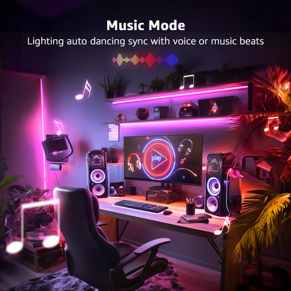 Lepro 16.4ft MagicColor Music Sync LED Strip Lights