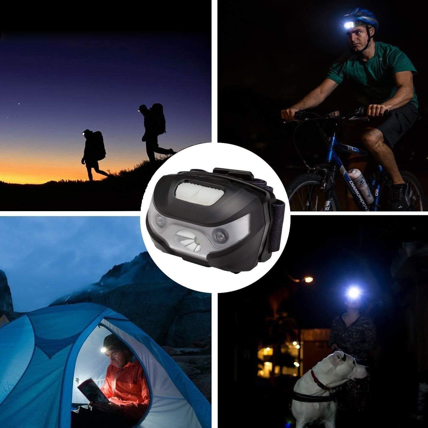 Lepro 3 Pack LED Headlamp Rechargeable