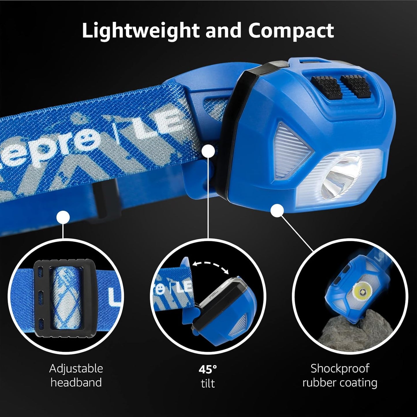 Lepro Battery Powered Headlamp