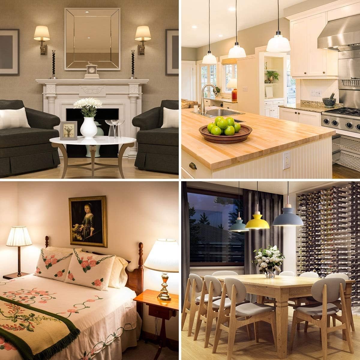 Lepro LED Light Bulbs 60 Watt Eqv Annual Save $6.12 per, Soft White 2700K, 9W 800 Lumens Non-Dimmable, A19 E26 Standard Medium Base