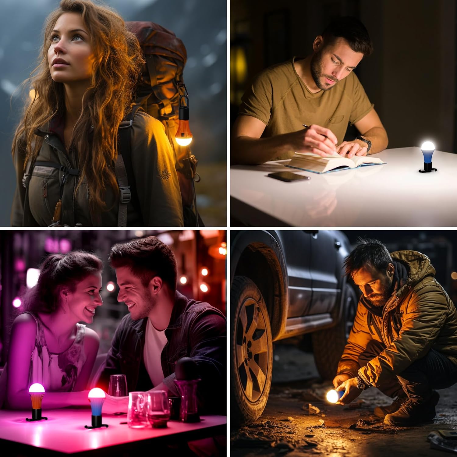 Lepro LED Rechargeable Camping Lantern (2-Pack)