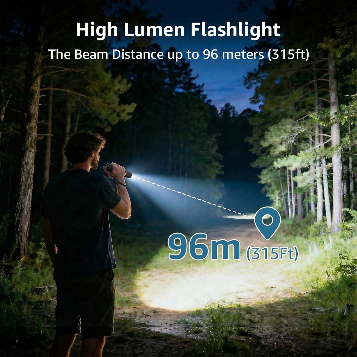 Lepro LED Mini Flashlight High Lumens with Clip, Waterproof, Energy Saving, Portable for Outdoor, Emergency, AA Batteries Included, Tactical & Camping Accessories