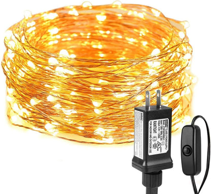 LE Decorative Copper Wire Lights (33ft, 100 LEDs, Waterproof)