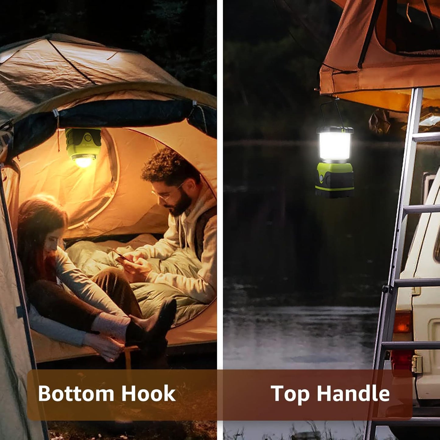 Lepro Battery Powered LED Camping Lantern (Green, Waterproof, 1000LM, 4 Lighting Modes)