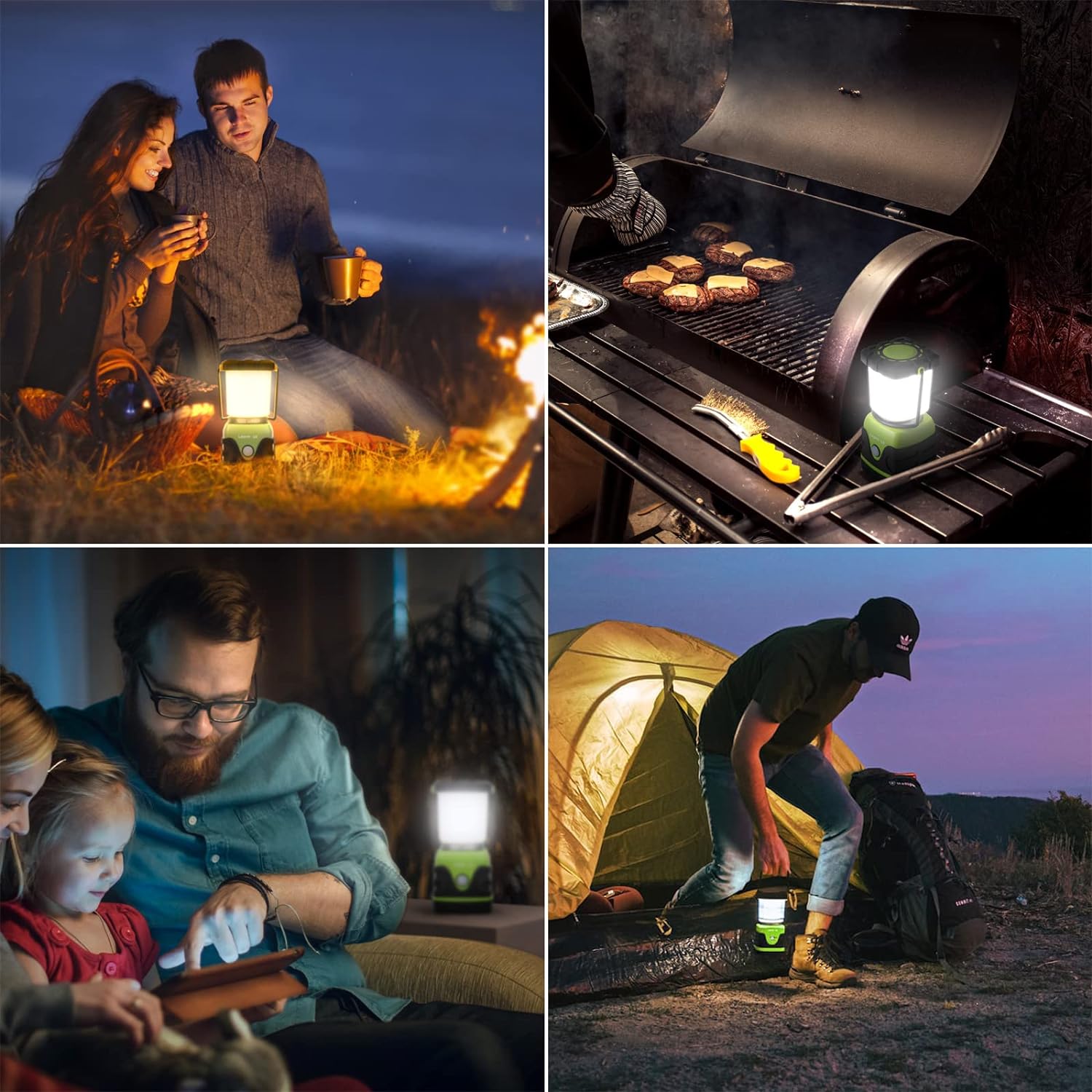 Lepro Battery Powered LED Camping Lantern (Green, Waterproof, 1000LM, 4 Lighting Modes)
