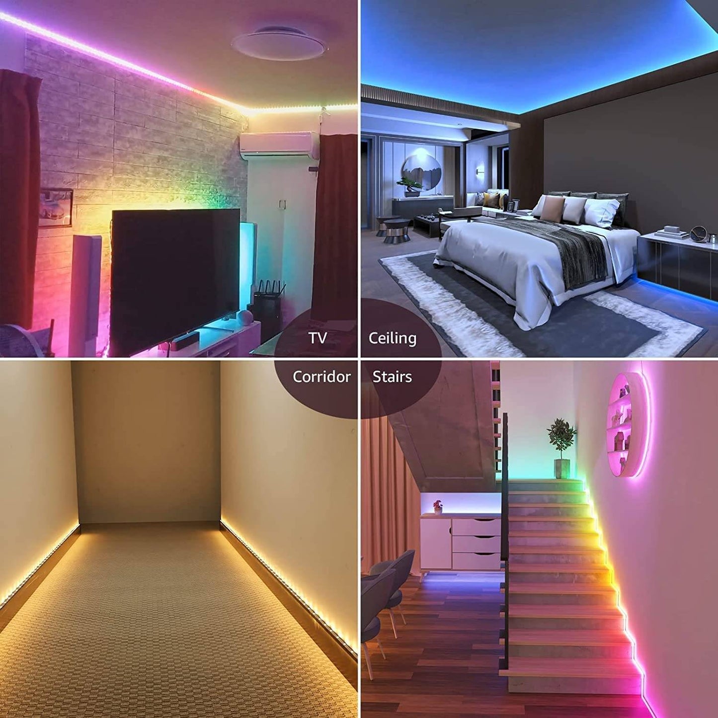 Lepro 16.4ft MagicColor Music Sync LED Strip Lights