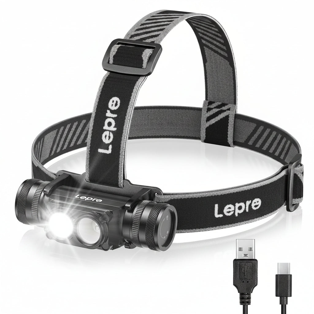 Headlamp Rechargeable 1000 Lumen Powerful Detachable Headlamp Bright 500FT Flashlight Beam