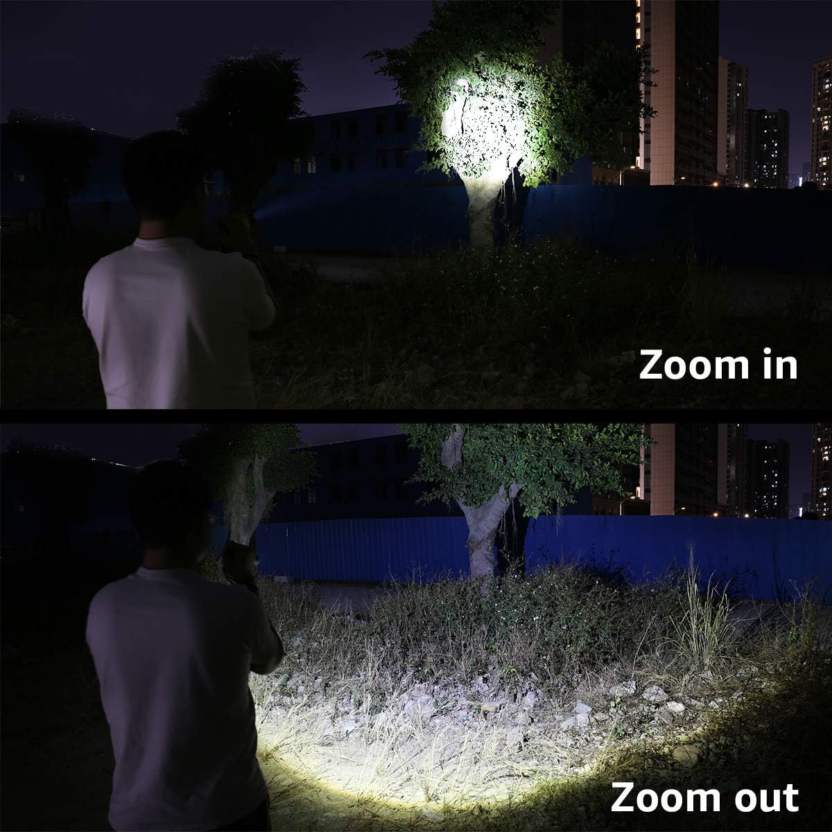 Lepro 1000LM Rechargeable Tactical Flashlight | High Power Zoomable LED Torch with USB Cable