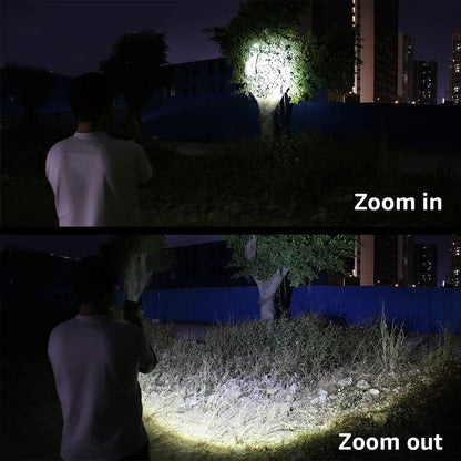 Lepro 1000LM Rechargeable Tactical Flashlight | High Power Zoomable LED Torch with USB Cable
