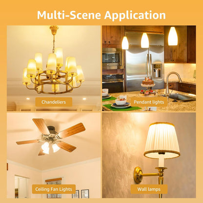 Lepro B11 LED Candelabra Bulbs, E12 Base, 5.5W (40W Equivalent), 500 Lumens, 2700K Warm White, Non-Dimmable