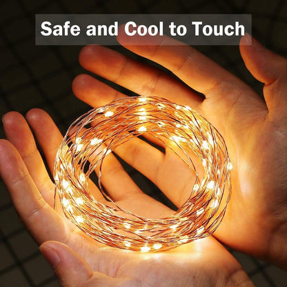 LE Decorative Copper Wire Lights (33ft, 100 LEDs, Waterproof)