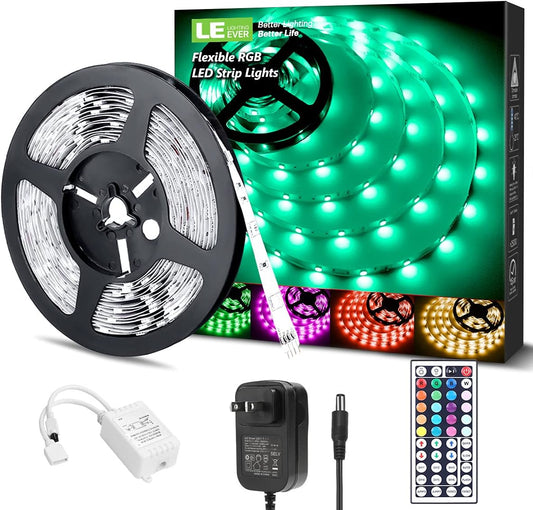Lepro Flexible RGB LED Strip Lights (16.4 ft, IP 65 Waterproof)