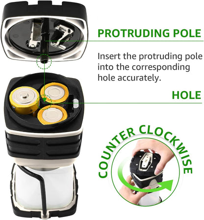 Lepro Battery Powered LED Camping Lantern (White, Waterproof, 1000LM, 4 Lighting Modes)