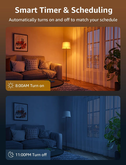 Lepro B3 AI Smart Light Bulbs - 1500LM 100W Equivalent A21 Bulb, WiFi & Bluetooth RGBWW Color Changing, Works with Alexa & Google Assistant, AI Voice Control by App, Music Sync, 2.4GHz Only