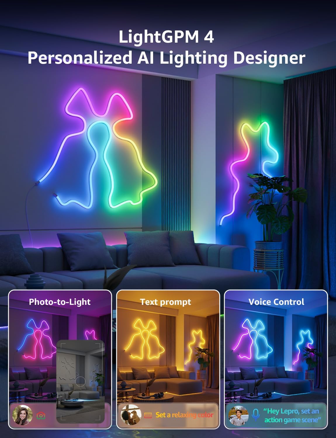 Lepro N1 AI Smart RGB Rope Lights | Flexible Neon Glow for Home