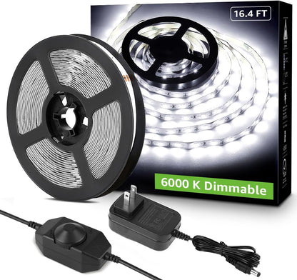 Lepro LED Strip Light (16.4ft, Dimmable, Daylight White)