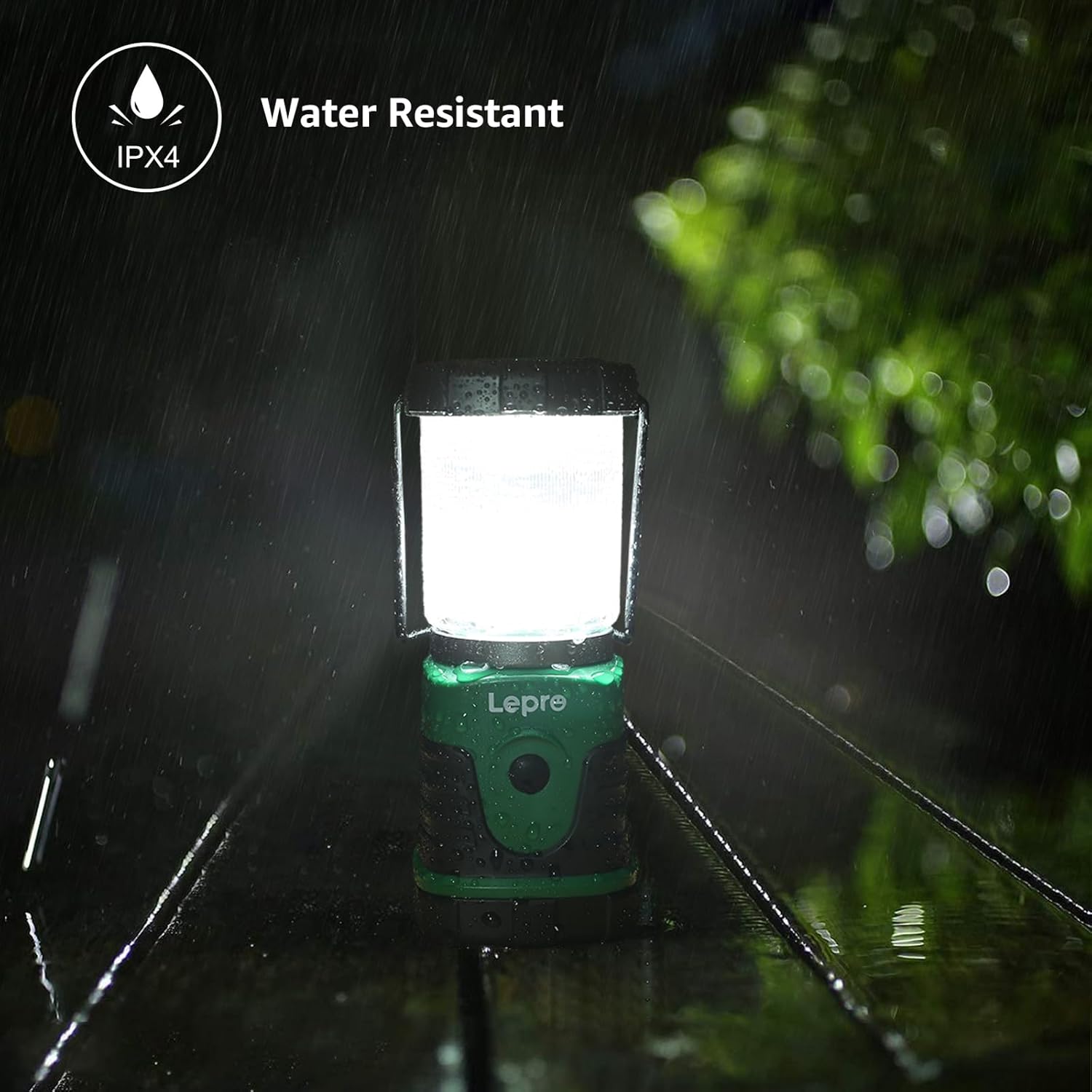 Lepro Portable LED Camping Lantern (350 lm, AA Battery Powered)
