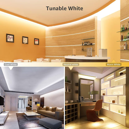 Lepro Tunable White LED Strip Lights (16.4ft, Dimmable)