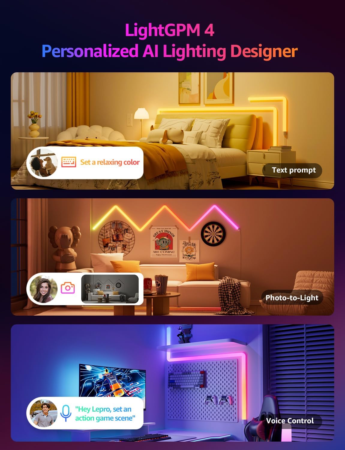 Lepro WL1 AI Smart RGB Wall Lights