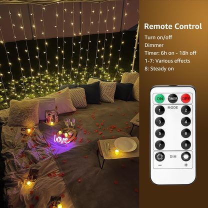 Lepro Fairy Curtain Lights (9.8 x 9.8 ft)
