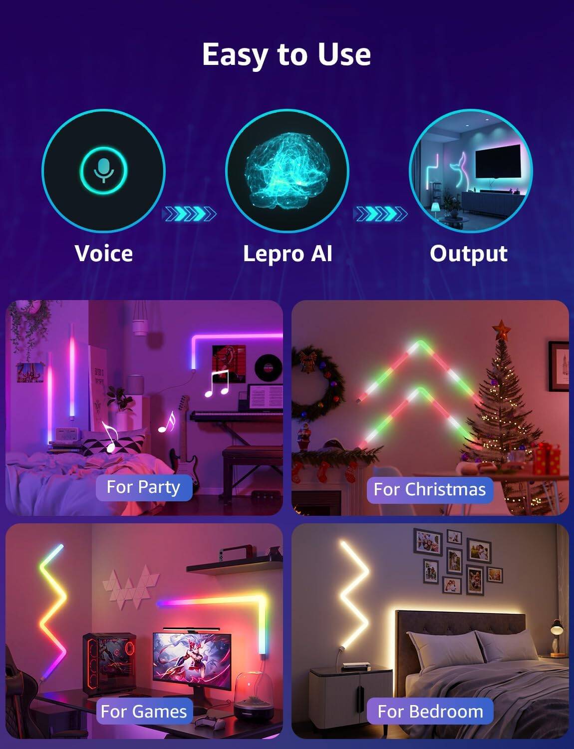 Lepro WL1 AI Smart RGB Wall Lights