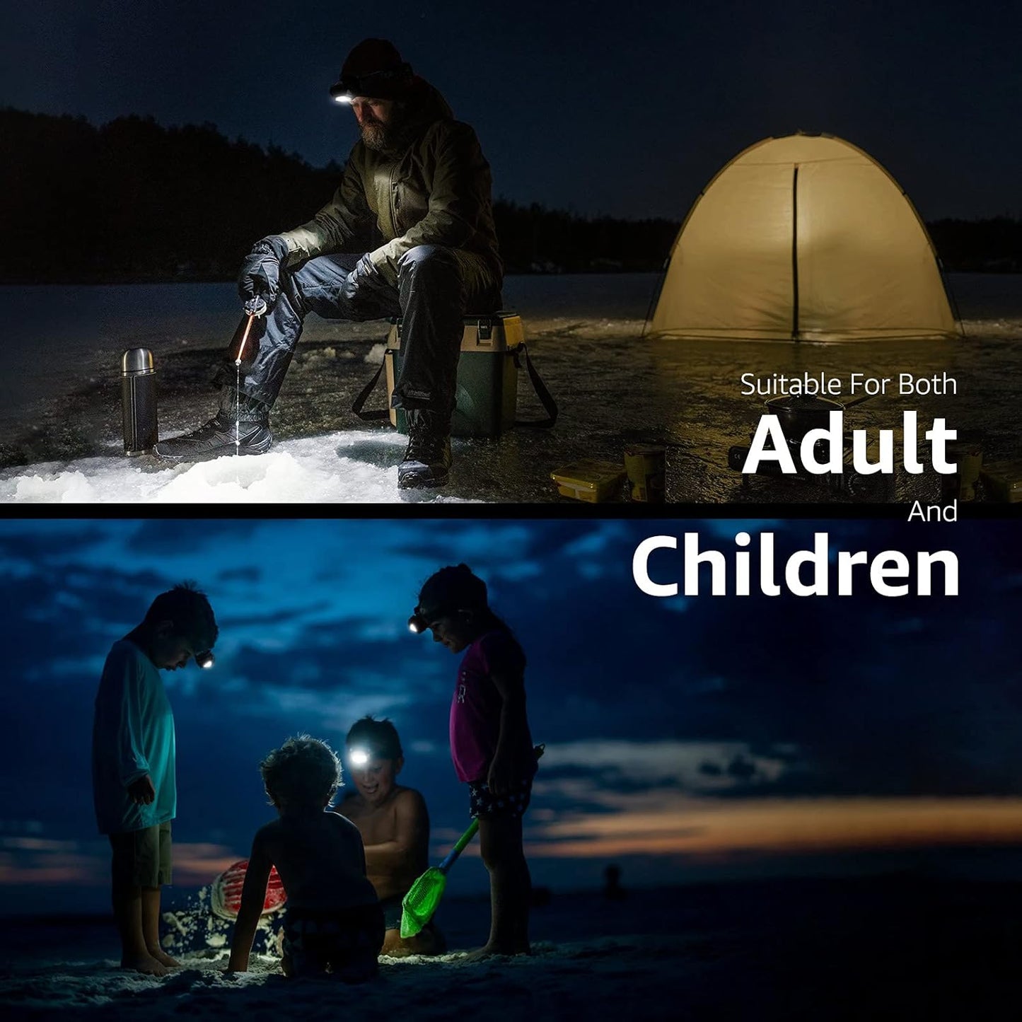 Lepro Rechargeable LED Headlamp (2-Pack)