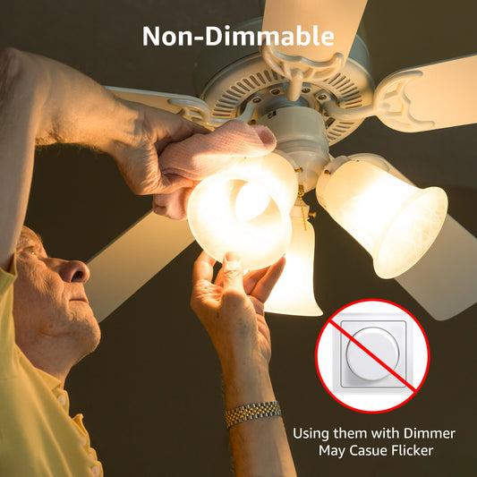 Lepro B11 LED Candelabra Bulbs, E12 Base, 5.5W (40W Equivalent), 500 Lumens, 2700K Warm White, Non-Dimmable