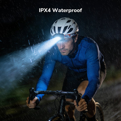 Lepro Dual Power Headlamp, Rechargeable LED Headlamp with Type-C & AAA Backup, 10 Modes with Red Light, Lightweight IPX4 Water Resistant Head Light for Camping, Running, Hiking, Emergency