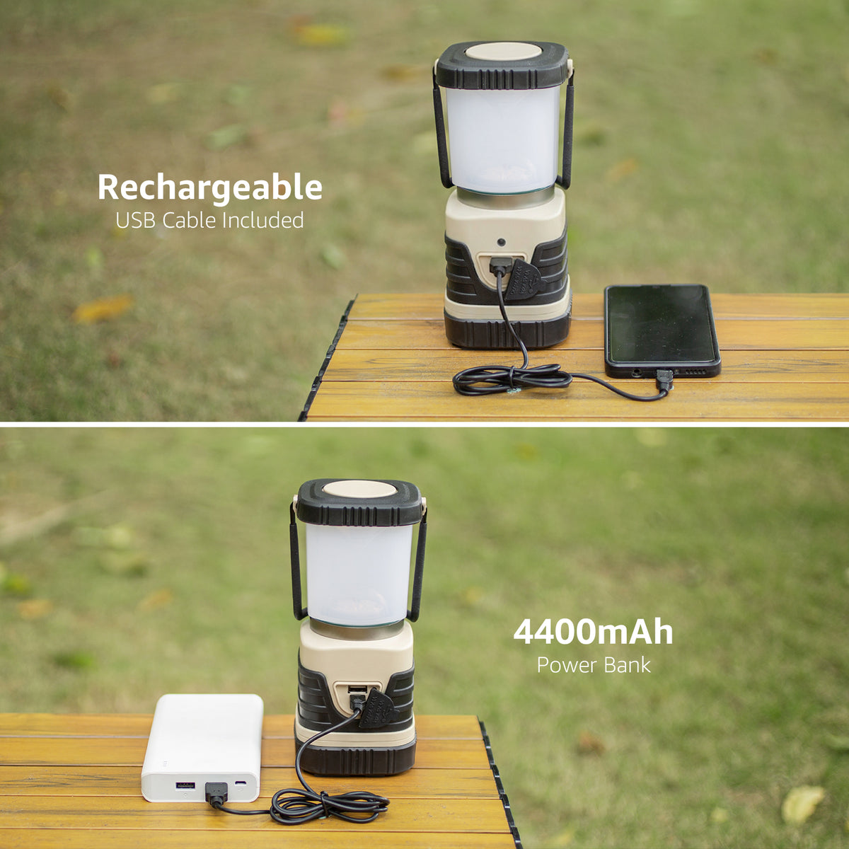 Lepro 1000LM LED Camping Lantern Rechargeable with 4 Light Modes, White