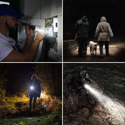 Lepro LED Tactical Flashlight (AAA Battery, 2-Pack)