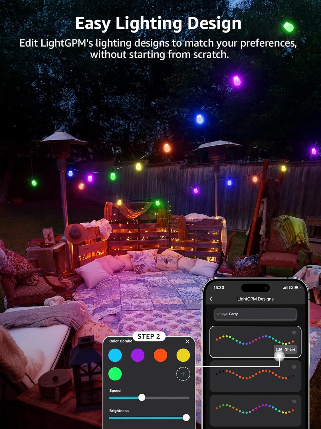 Lepro ZB1 AI-Powered Smart Outdoor String Lights