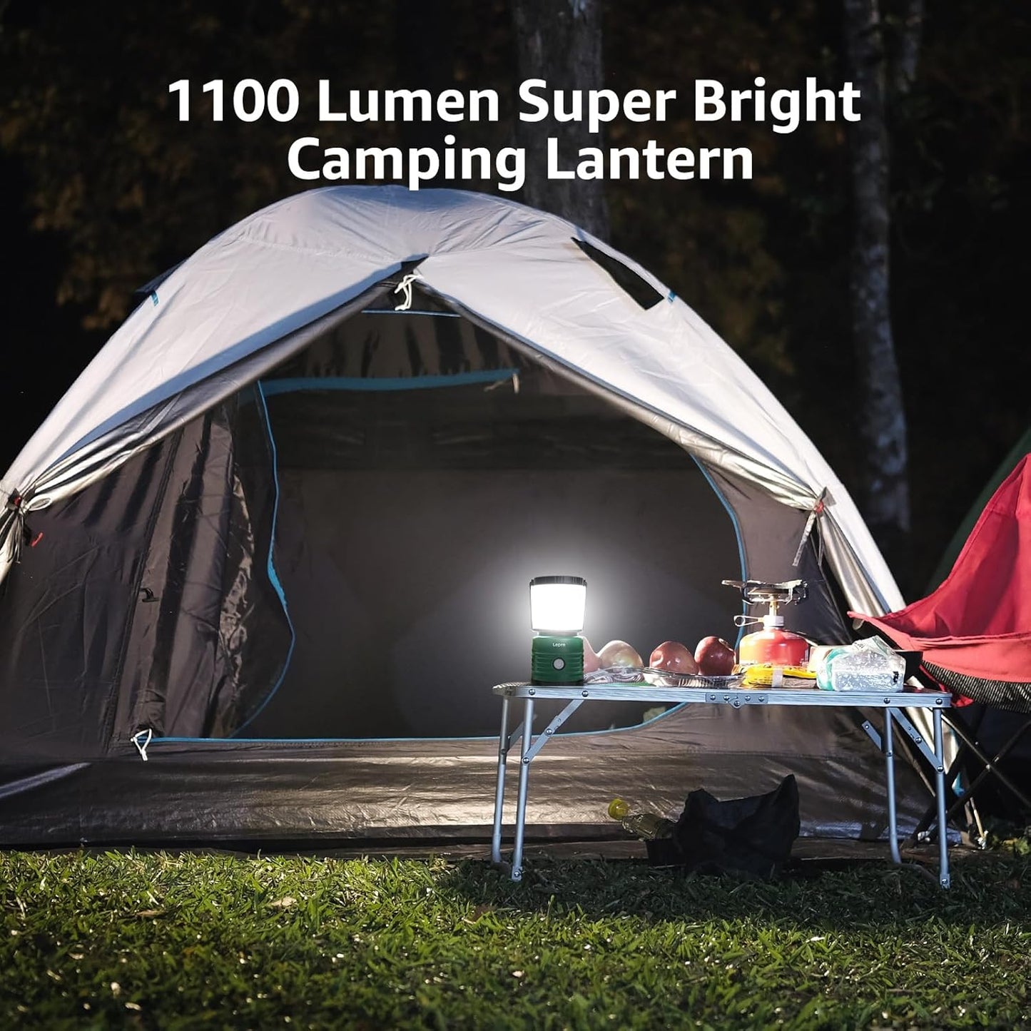 Lepro Battery Powered Camping Lantern (1500LM, Waterproof)