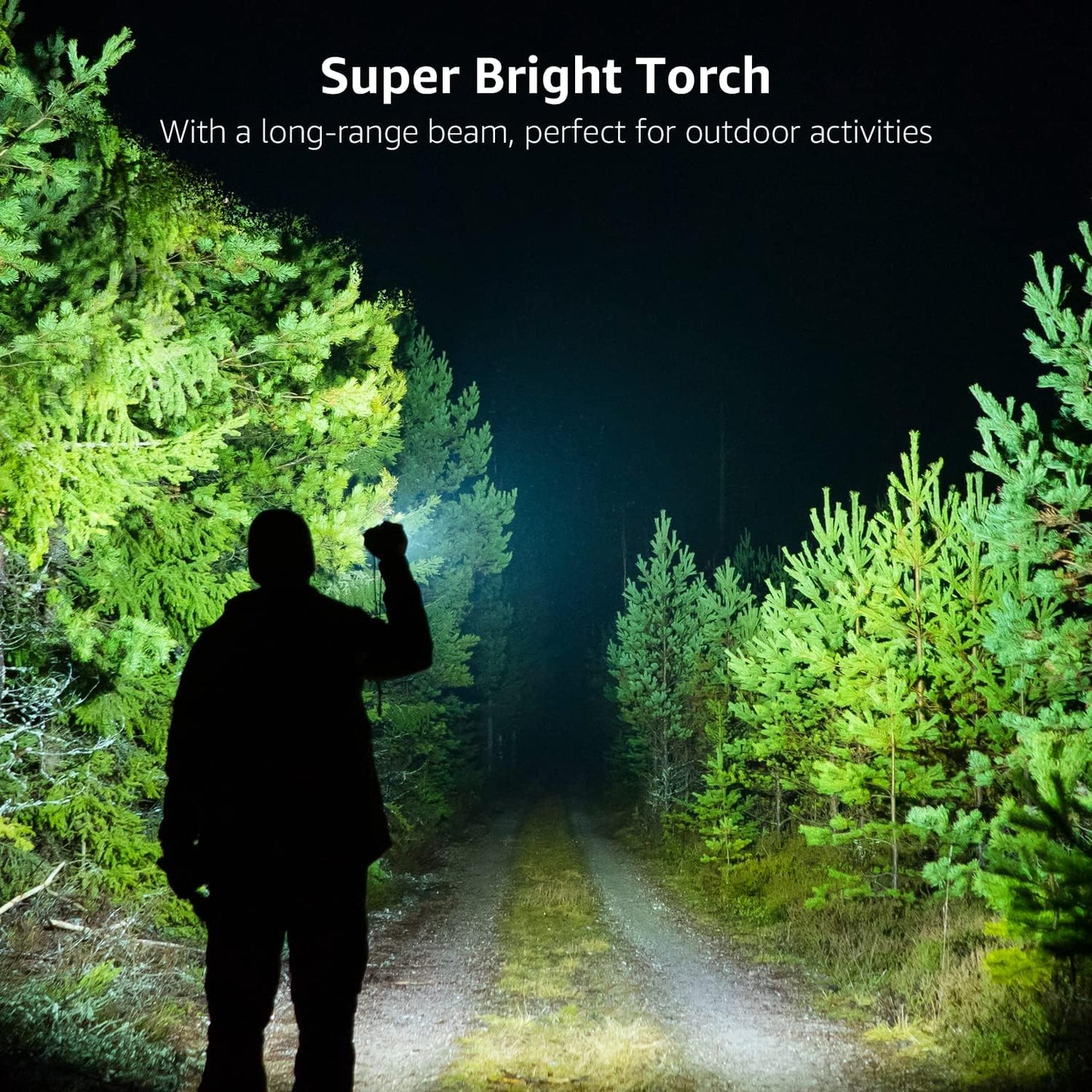 Lepro Battery-Powered Tactical LED Flashlight 2 Pack, 300 Lumens Zoomable Compact Torch