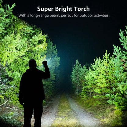 Lepro Battery-Powered Tactical LED Flashlight 2 Pack, 300 Lumens Zoomable Compact Torch