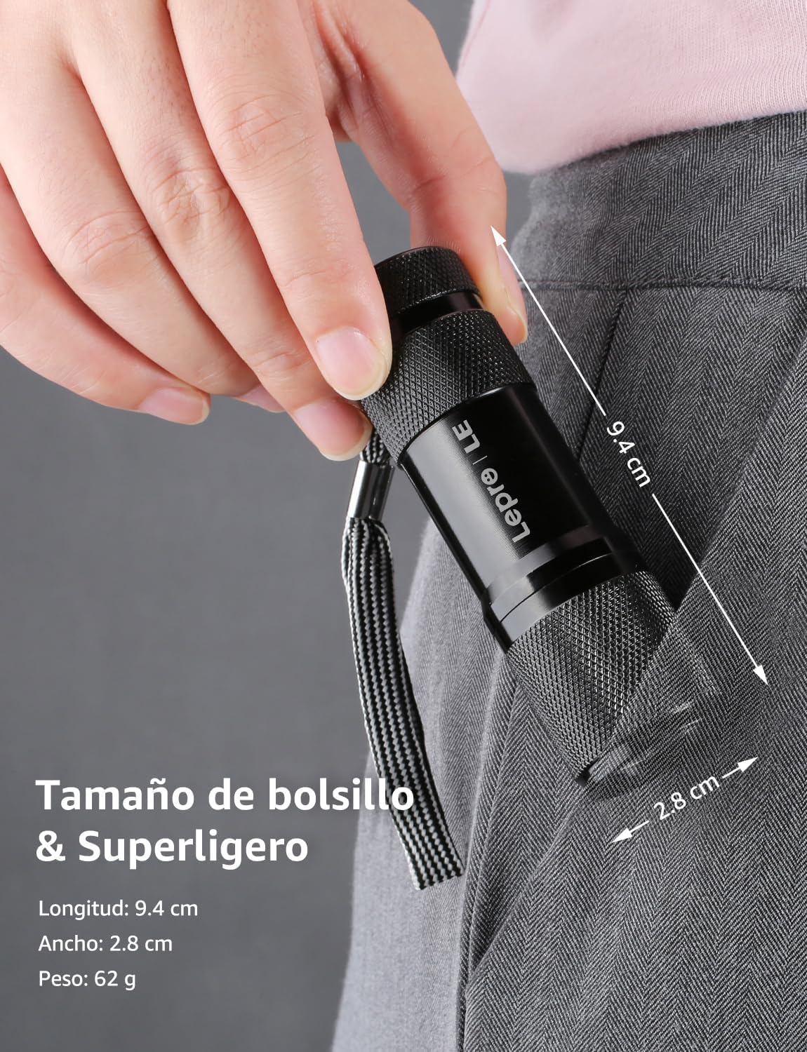 Lepro Small UV Flashlight (2 Pack)