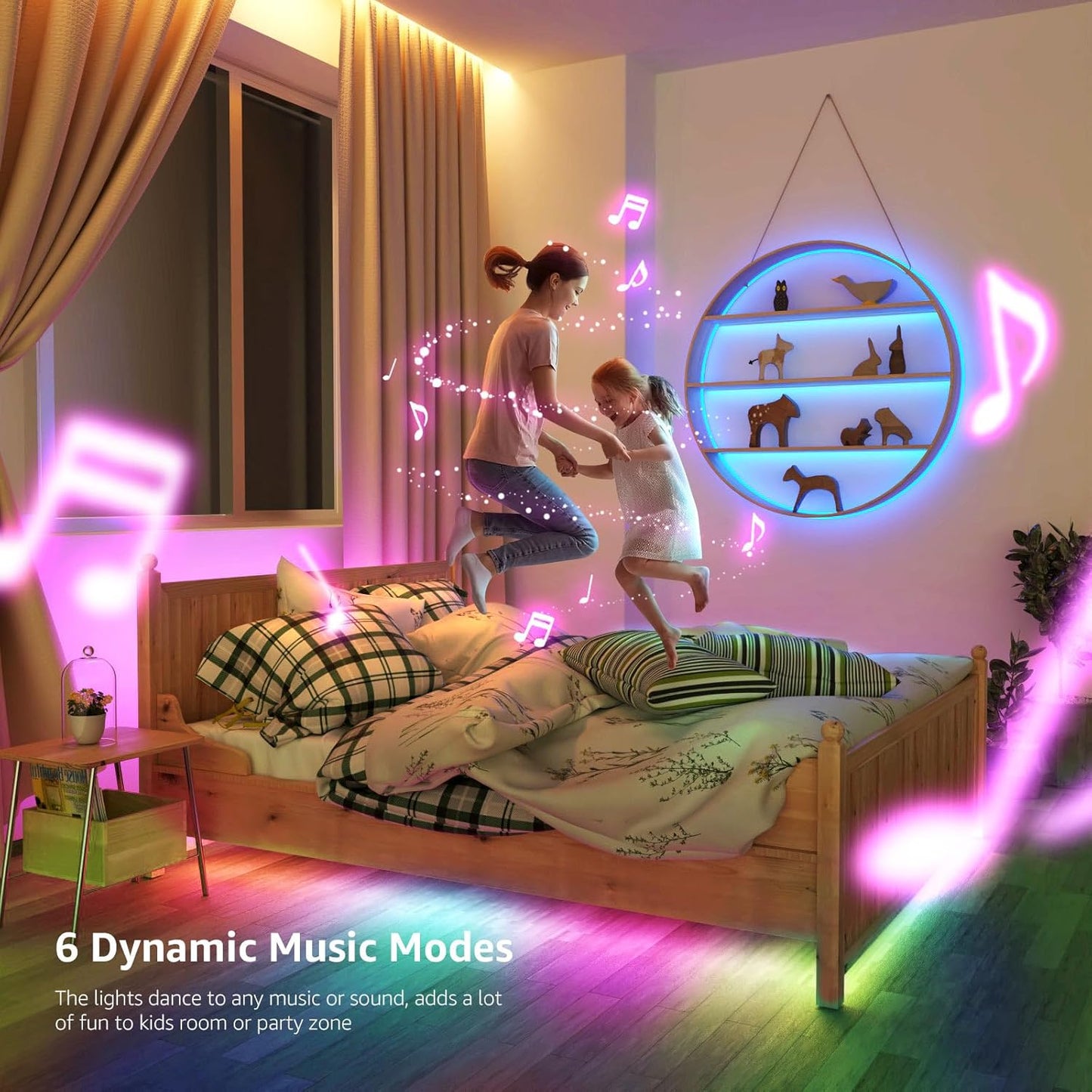 Lepro 16.4ft MagicColor Music Sync LED Strip Lights