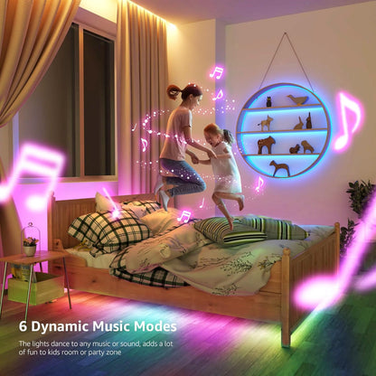 Lepro 16.4ft MagicColor Music Sync LED Strip Lights