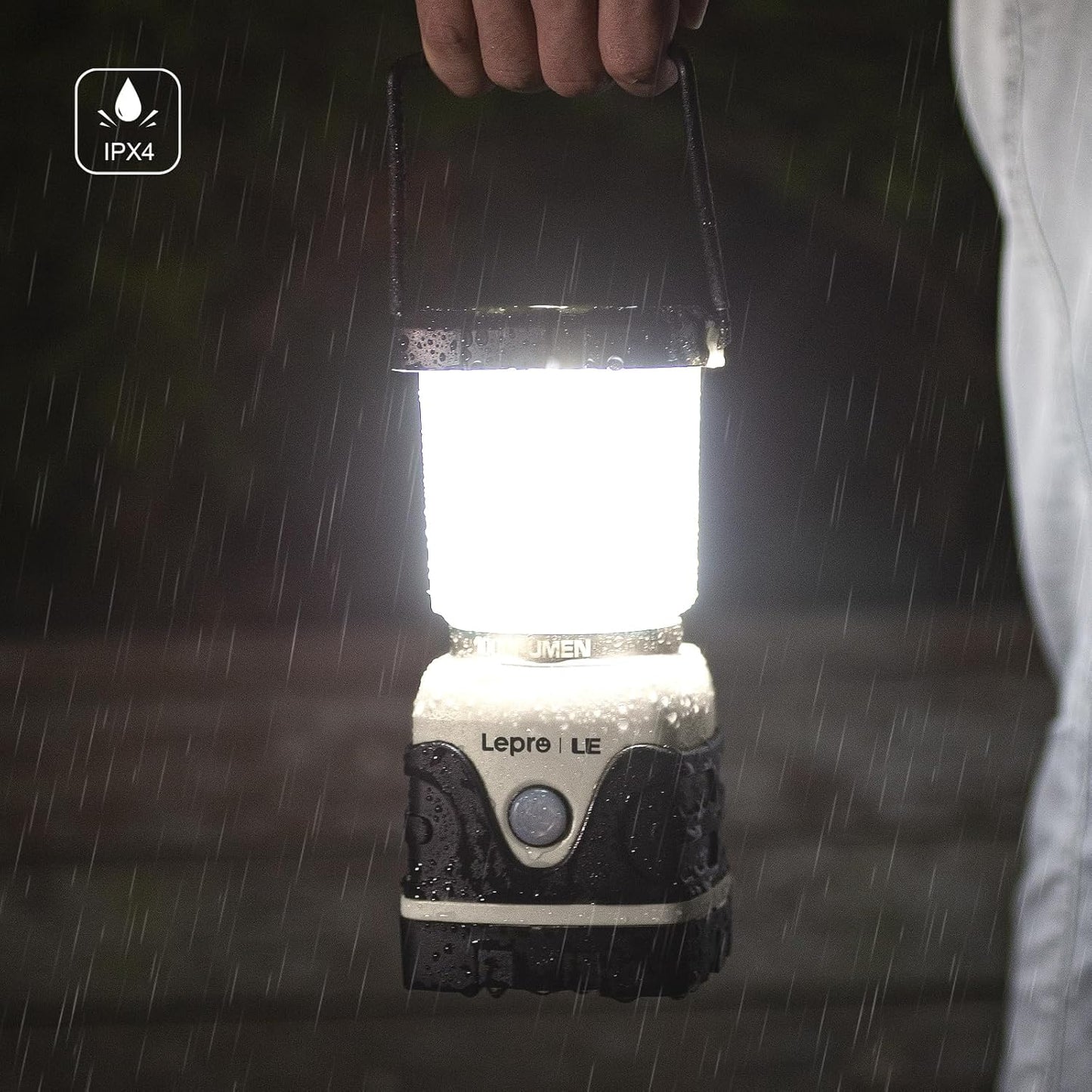 Lepro Battery Powered LED Camping Lantern (White, Waterproof, 1000LM, 4 Lighting Modes)