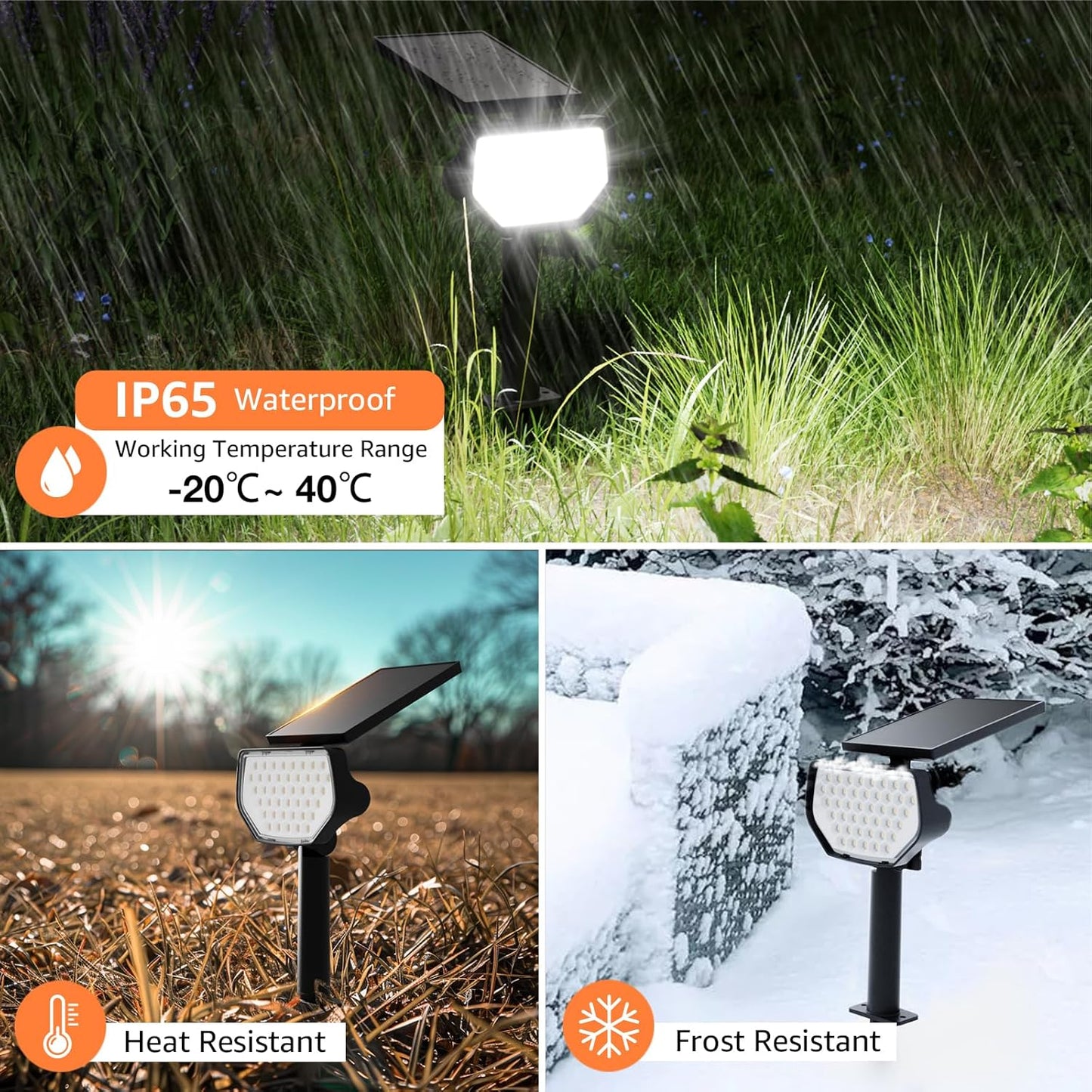 Lepro Solar Decorative Spot Lights, Cool White Modern Accent Lights for Garden & Landscape