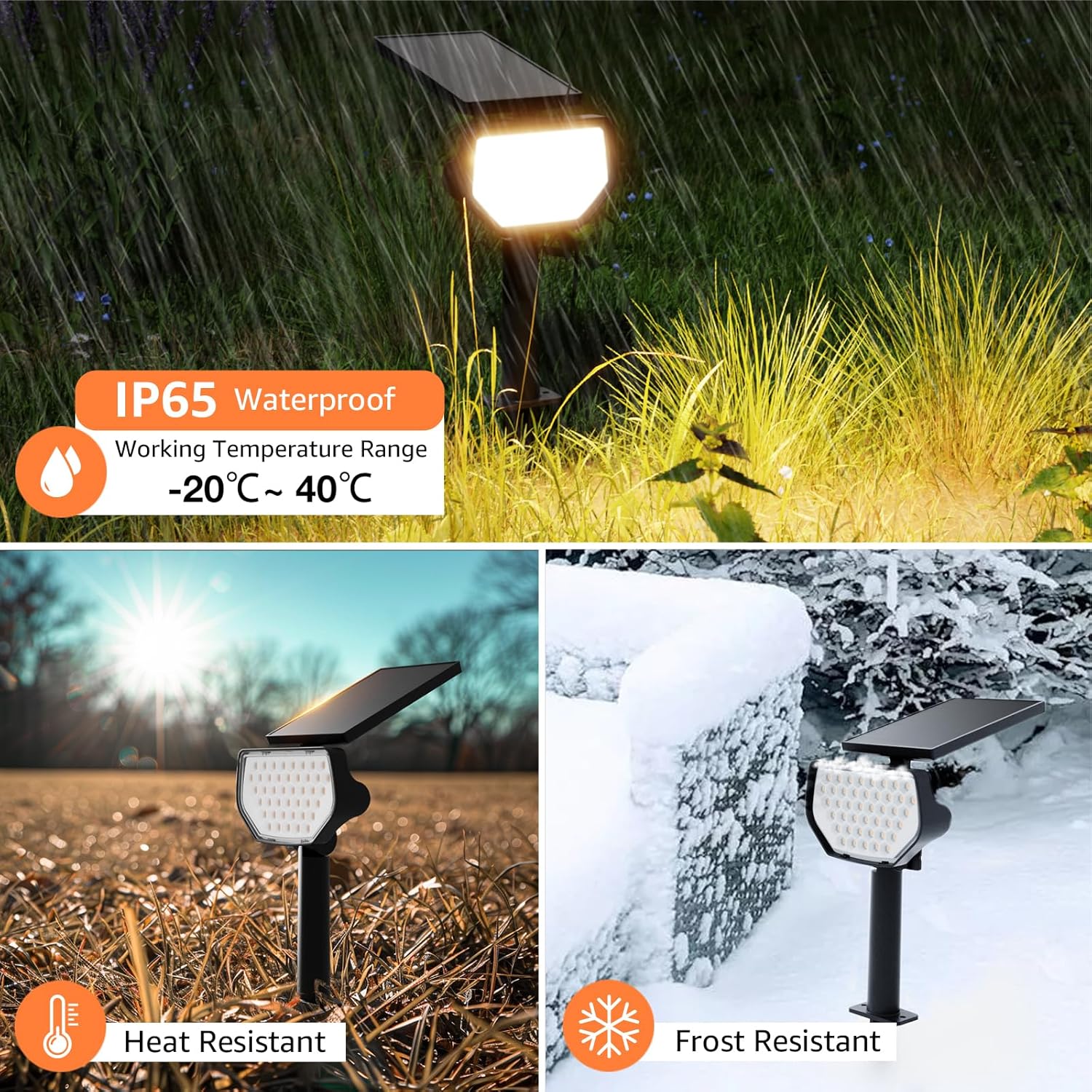 Lepro Solar Decorative Spot Lights (Warm White, IP65 Waterproof)