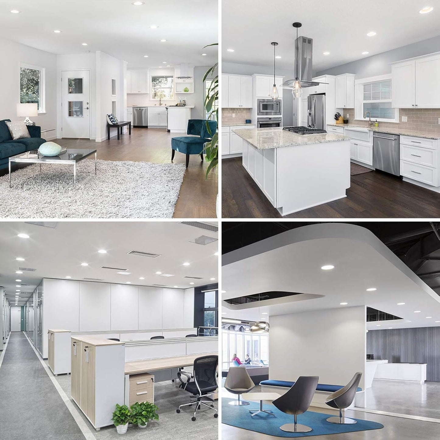 Lepro 6 Pack LED Recessed Lighting Daylight White