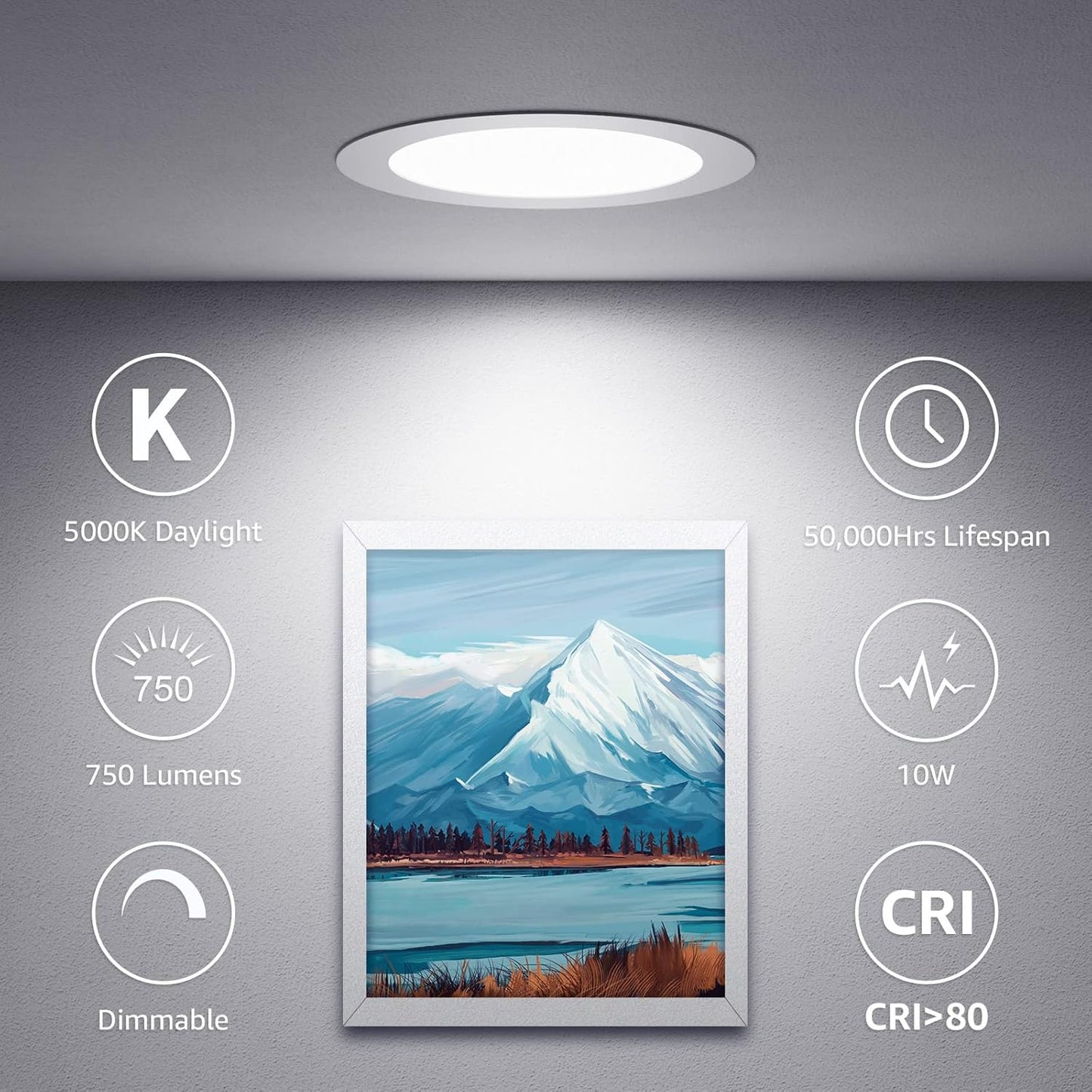 Lepro 6 Pack LED Recessed Lighting Daylight White