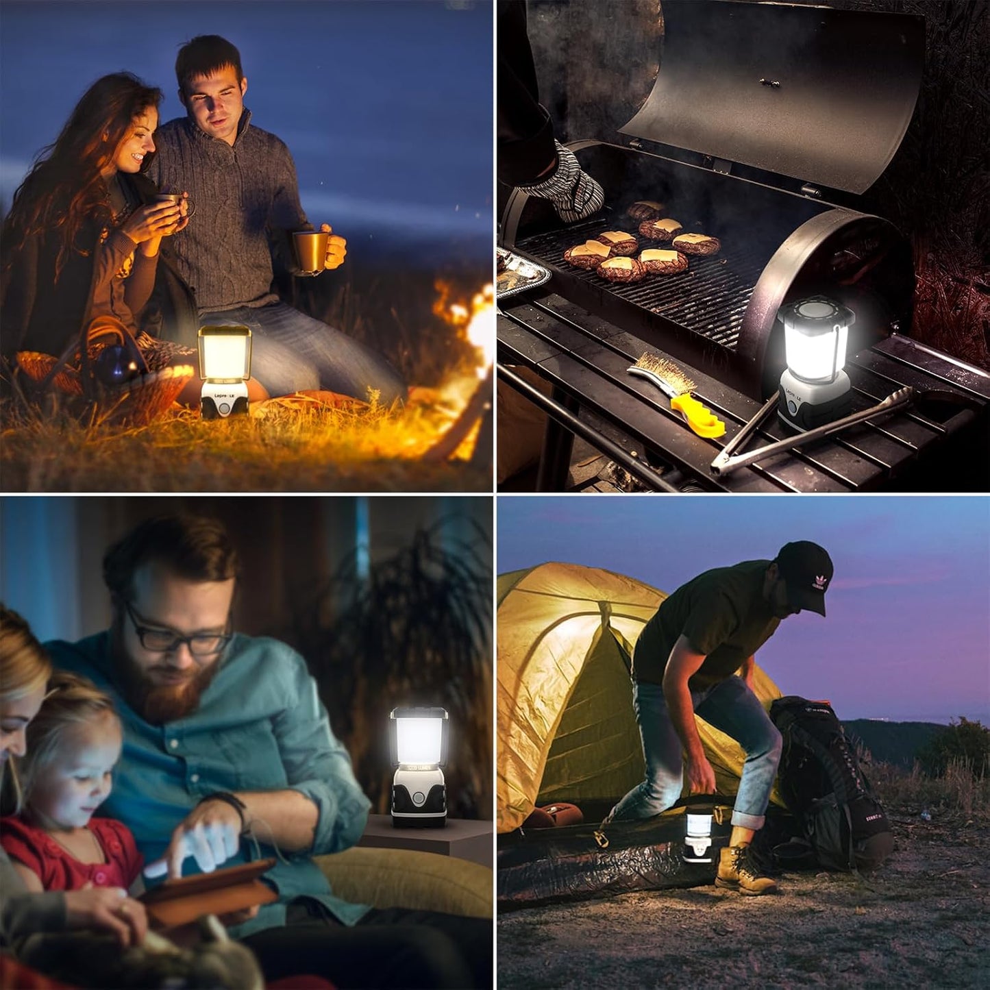 Lepro Battery Powered LED Camping Lantern (White, Waterproof, 1000LM, 4 Lighting Modes)