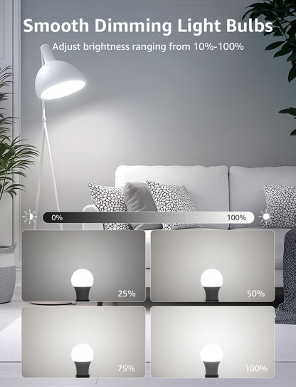 Lepro A19 Dimmable LED Light Bulbs, E26 Base, 9.5W (60W Equivalent), 800 Lumens, 5000K Daylight, UL Listed