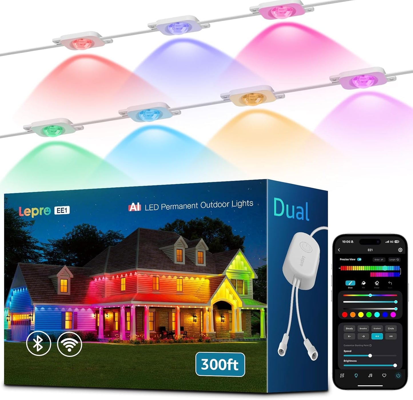 Lepro EE1 AI-Powered Permanent Outdoor Lights