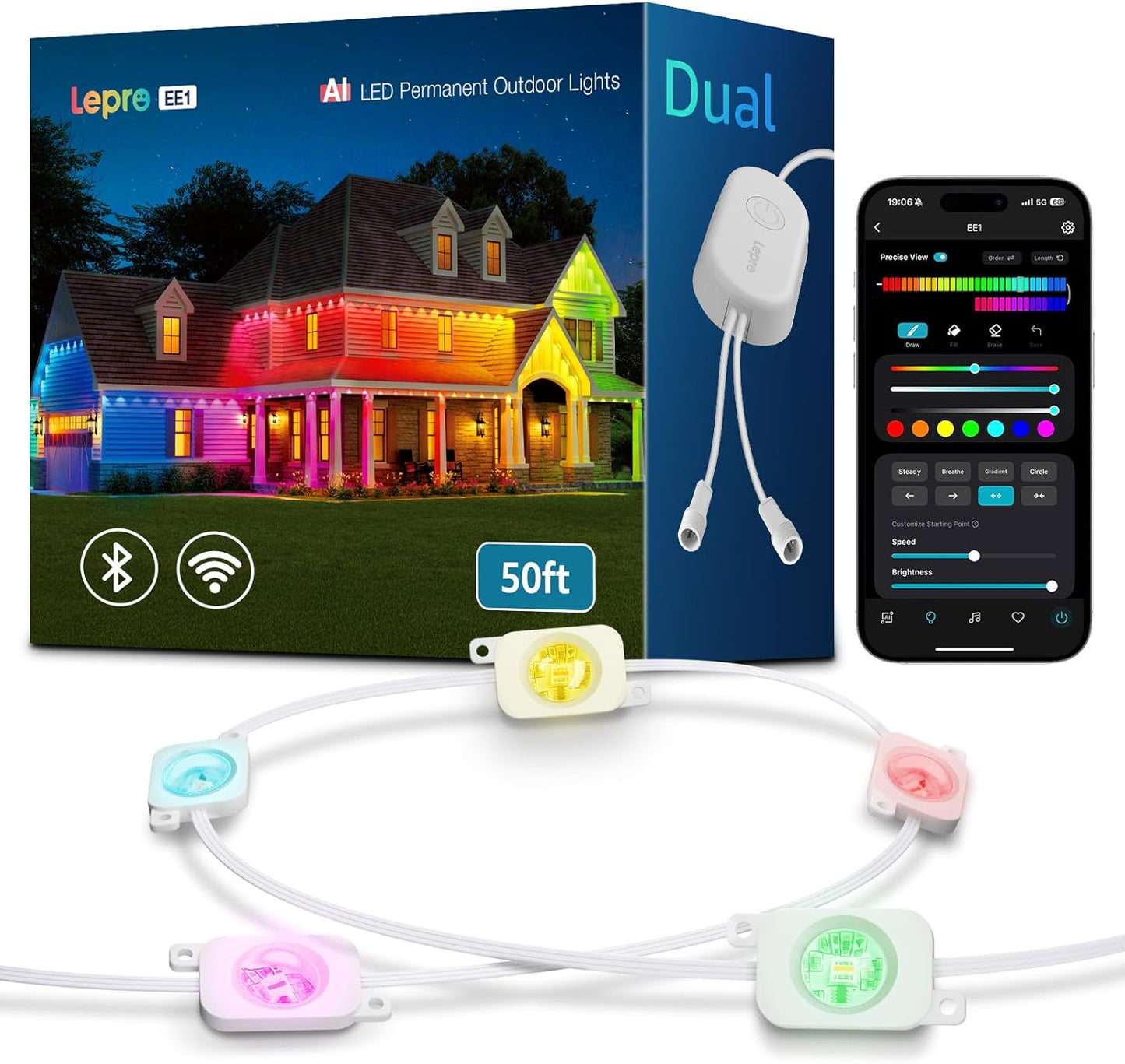 Lepro EE1 AI-Powered Permanent Outdoor Lights